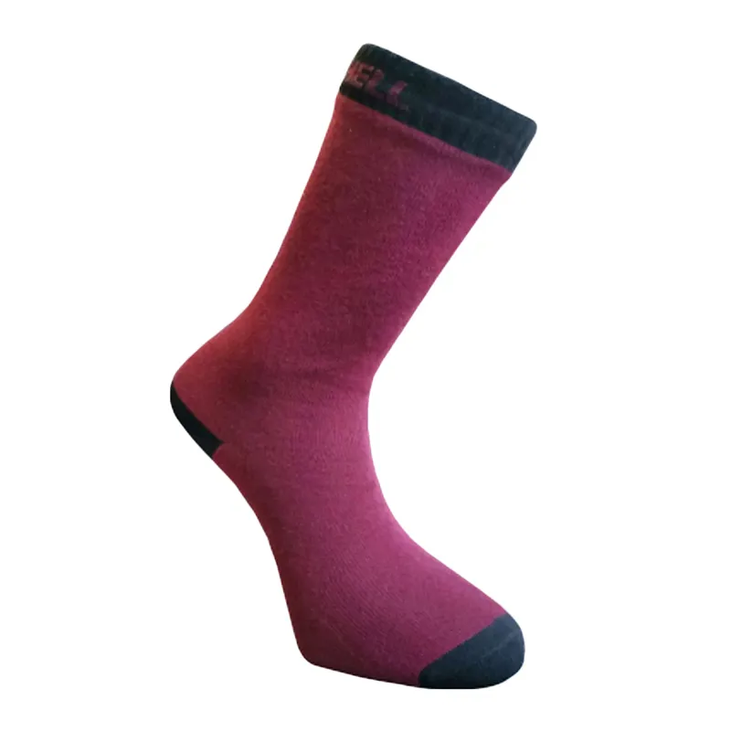 Dexshell Ultra Thin Bamboo Waterproof Socks in Burgundy Black